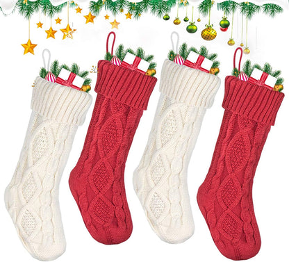 Calcetines Navideños, 4 Paquetes De Calcetines Navideños