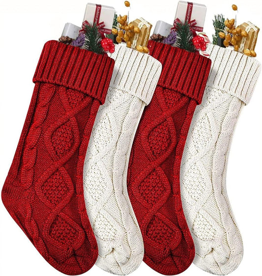 Calcetines Navideños, 4 Paquetes De Calcetines Navideños